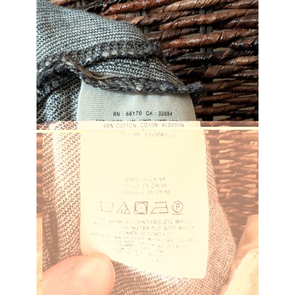 Anthropologie Pilcro Linen Embroidered Lace Wide Leg Low Rise Pants 2P Petite - Picture 9 of 11